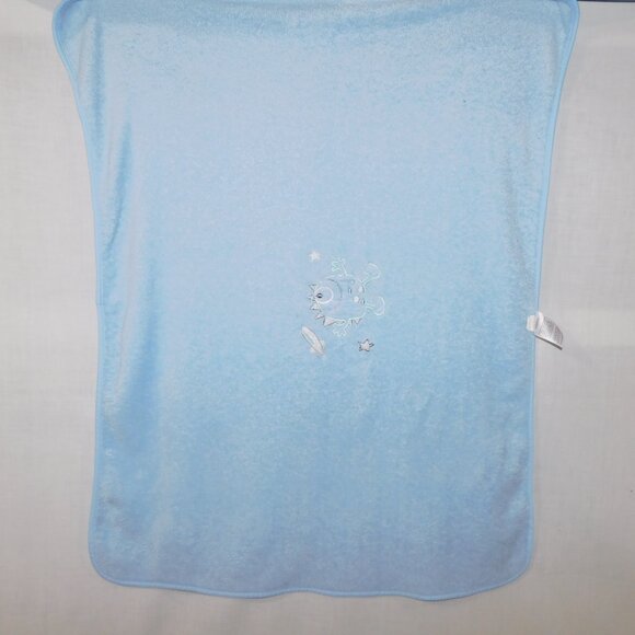 Garanimals Blue One Eyed Monster Plush Fleece Baby Toddler Blanket 27" x 35" - Picture 4 of 5